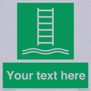 Custom sign safe condition Embarkation ladder